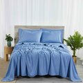 Bibb Home 2000 Count 6-Piece Bamboo Sheet Set - Queen - Ocean Blue 1831-QN-OCBL